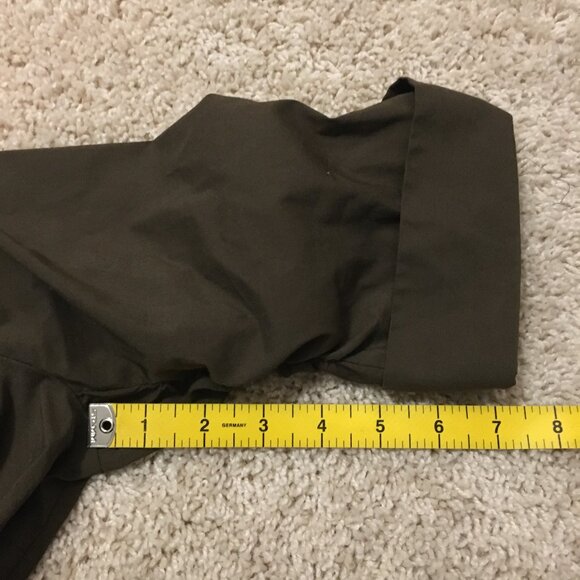 le chateau Brown Ruch Sleeve Button Down Blouse - Picture 13 of 13